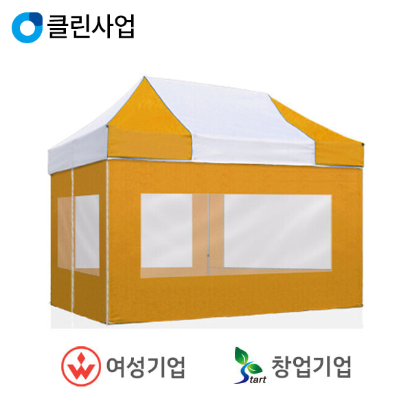 한국캐노피 스틸 캐노피1.5mx3m(벽면포함 투명)
